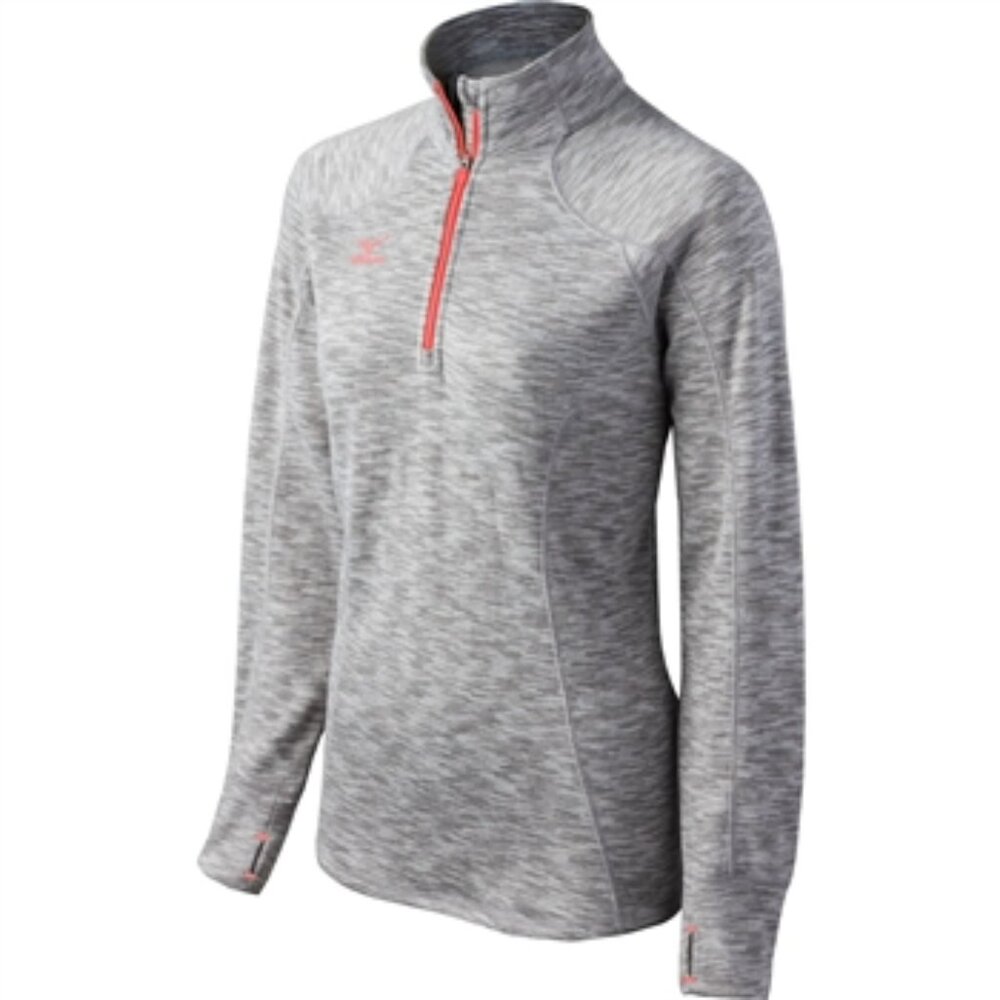 Mizuno Women’s Half Zip Pullover | Gray Performance Fleece | Size M | Lightweigh